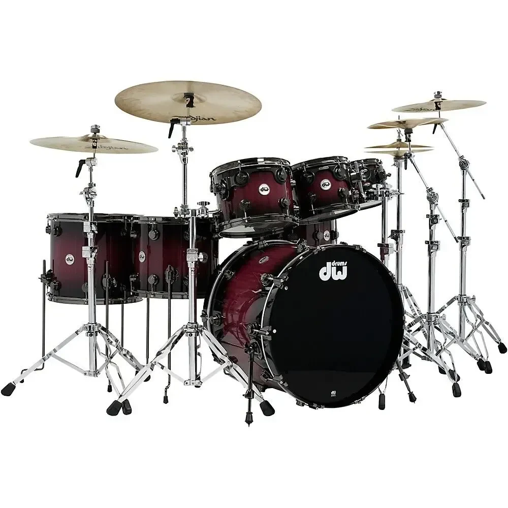 Ударная установка акустическая DW Collectors Purpleheart 7-Piece Lacquer Specialty Shell Pack Natural/Blk Brst