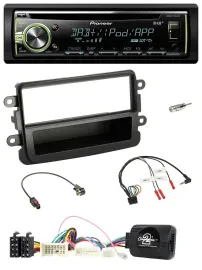 Автомагнитола Pioneer DAB, CD, USB, MP3 для Dacia (с 2012), чёрная, с поддержкой управления на руле