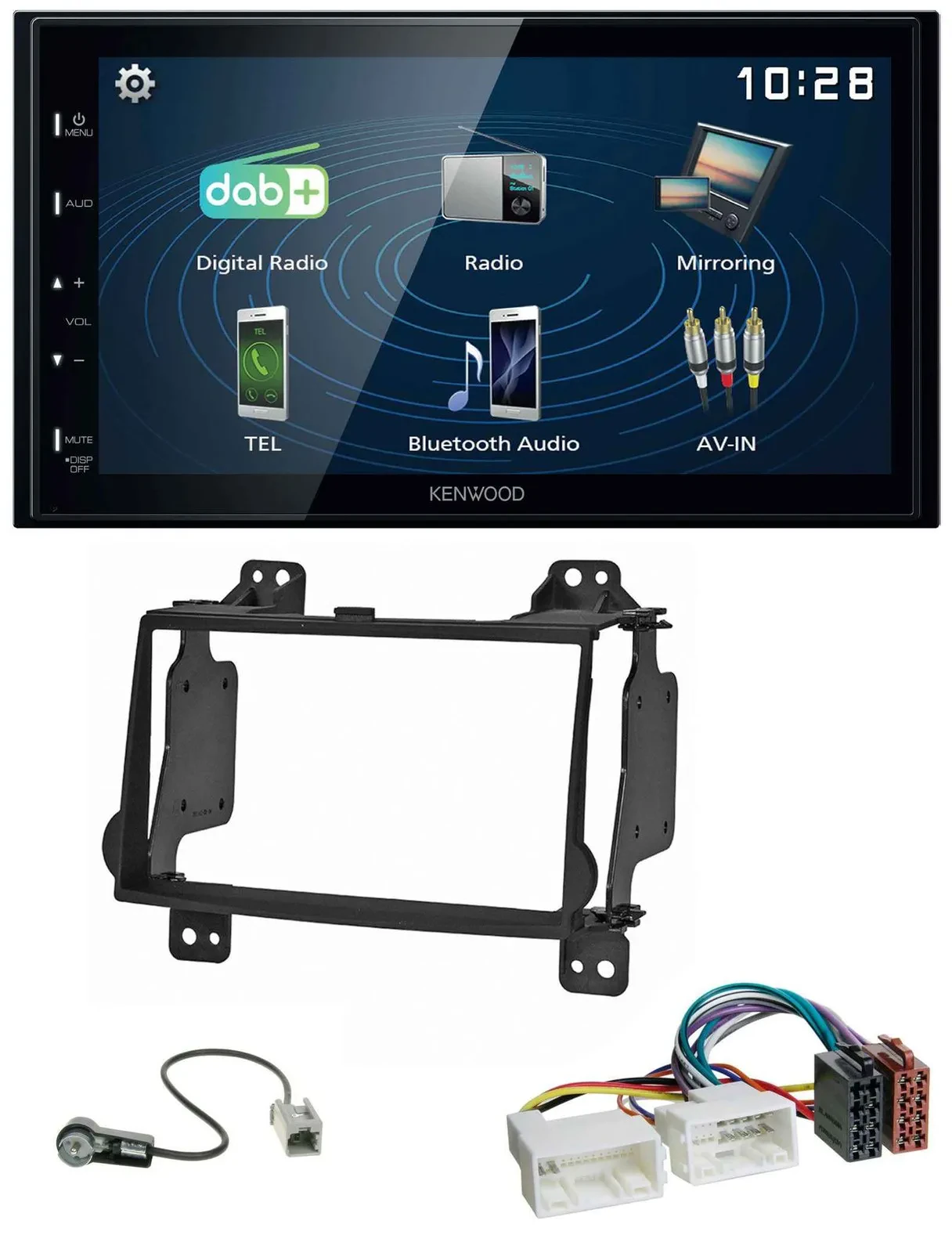 Kenwood 2DIN Bluetooth MP3 USB DAB Autoradio für Hyundai H1 (08-15)