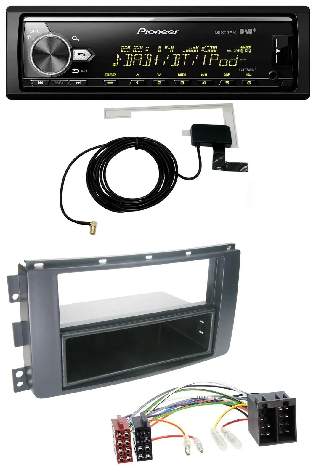 Pioneer Bluetooth DAB USB MP3 Autoradio für Smart ForFour 454 ForTwo 451 ISO