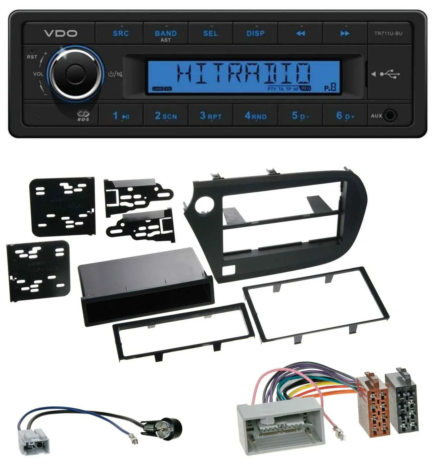 Автомагнитола для Honda Insight (ZE2, 2009–2013) VDO 1-DIN, USB, AUX, MP3