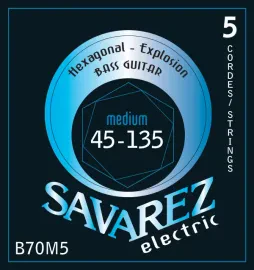 B70M5 Комплект струн для 5-струнной бас-гитары, Savarez