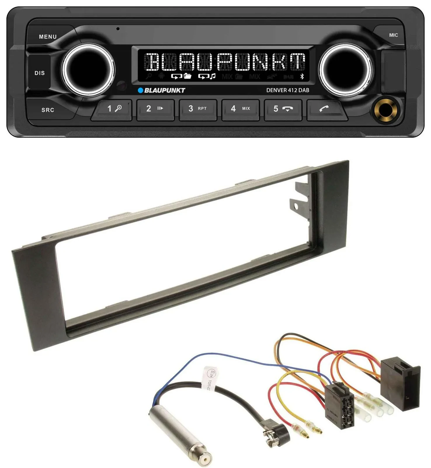 Blaupunkt Bluetooth DAB MP3 USB Autoradio für Audi A3 (8P, 03-06) - ISO