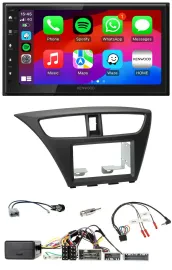Kenwood Lenkrad USB DAB 2DIN Bluetooth Autoradio für Honda Civic ab 12 schwarz