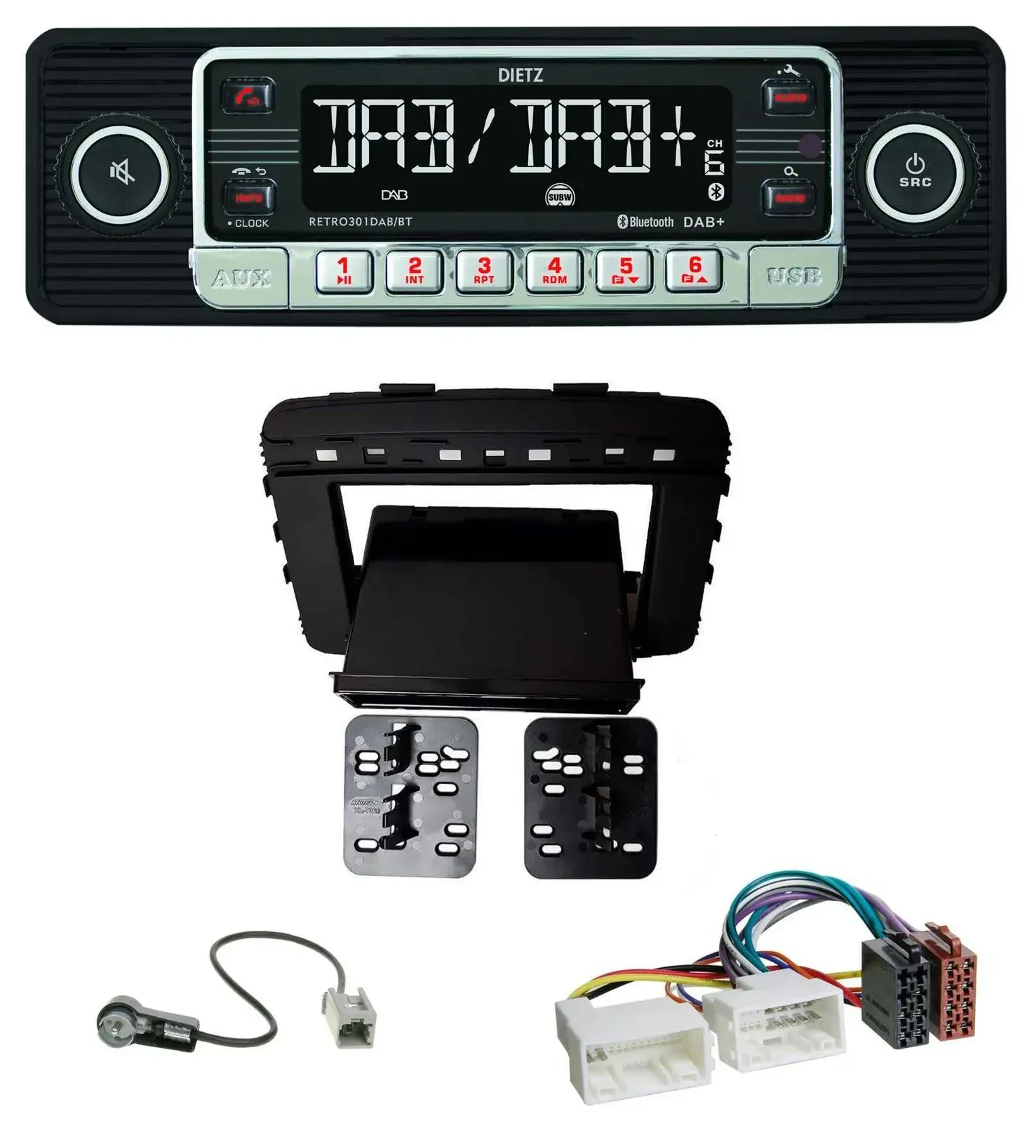 Dietz USB DAB MP3 Bluetooth Autoradio für Kia Sorento (UM, ab 03/2015)