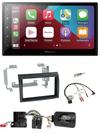 Автомагнитола Pioneer 2 DIN, DAB, Bluetooth, USB, черная, для Citroen/Peugeot/Fiat