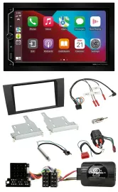 Автомагнитола ESX 2DIN, DAB, USB, Bluetooth, поддержка кнопок на руле, для Audi A4 1999–2001, совместима с BOSE активной системой