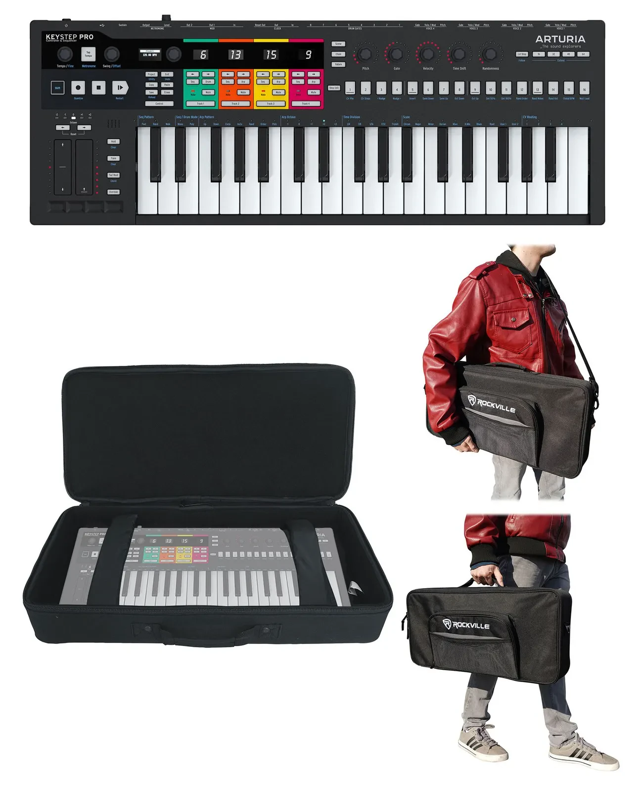Arturia KEYSTEP PRO Black Polyphonic Sequencing Midi/USB Keyboard Controller+Bag