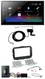 Pioneer DAB Lenkrad Bluetooth 2DIN USB Autoradio für Alfa Giulietta Infoadapter