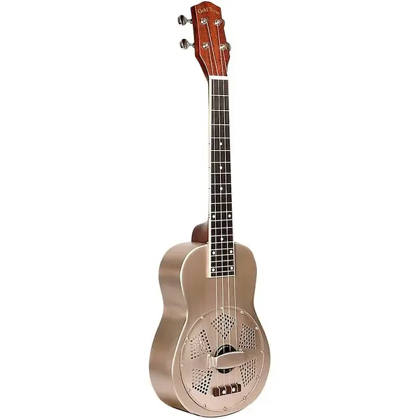 Укулеле тенор Gold Tone Left-Handed Tenor-Scale Metal Body Resonator Ukulele with Gig Bag