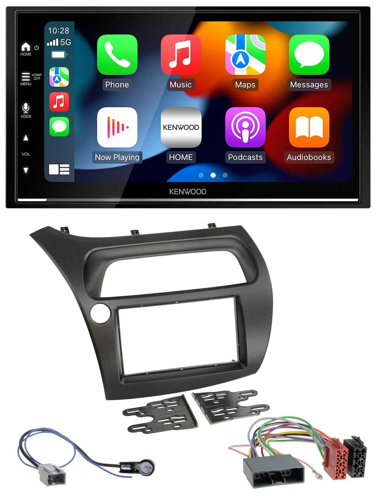 Автомагнитола для Honda Civic (2006–2012) Kenwood 2-DIN, DAB, USB, Bluetooth, MP3