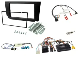 Radioset Lenkradadapter Doppel DIN Autoradio für Seat Ibiza 2017-2021 schwarz