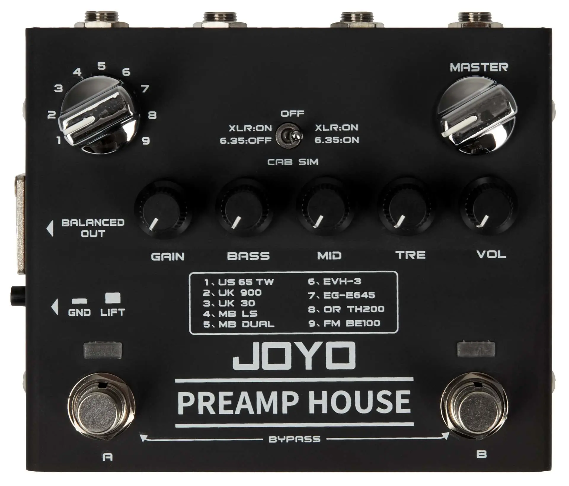 Педаль эффектов для электрогитары Joyo R-15 Preamp House Sim