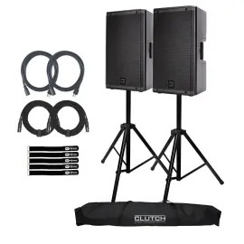 RCF ART 812-A 12" Portable 2-Way Active Powered DJ Pro Audio Speakers w Stands