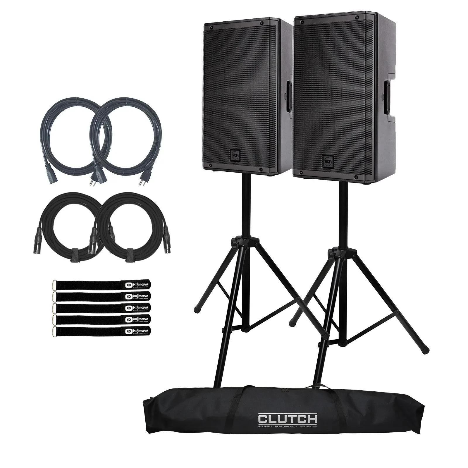 RCF ART 812-A 12" Portable 2-Way Active Powered DJ Pro Audio Speakers w Stands