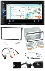 Alpine Bluetooth TMC USB DAB 2DIN Lenkrad Navigation für Opel Corsa C 2004-2006