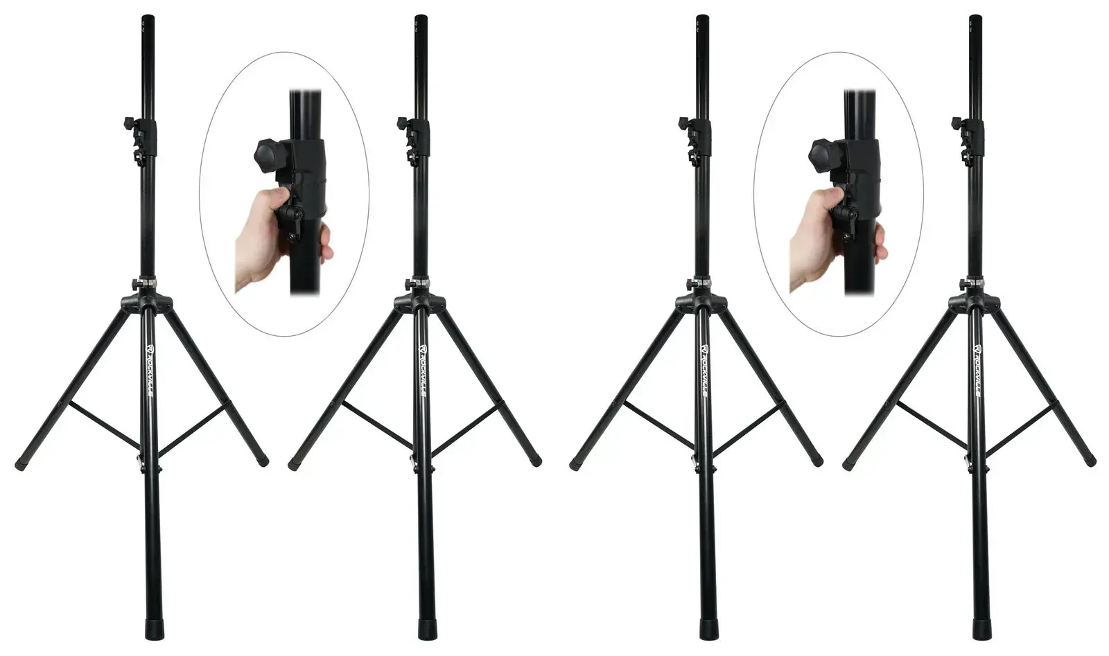 Стойка для акустических систем Rockville RVSS4A (набор, 4 шт.), тренога, пневматический подъём Auto-Lift