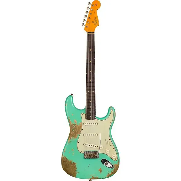 Электрогитара Fender Custom Shop Limited Edition 60 Dual-Mag II Stratocaster Super Heavy Relic RW FB Aged Sea Foam Green
