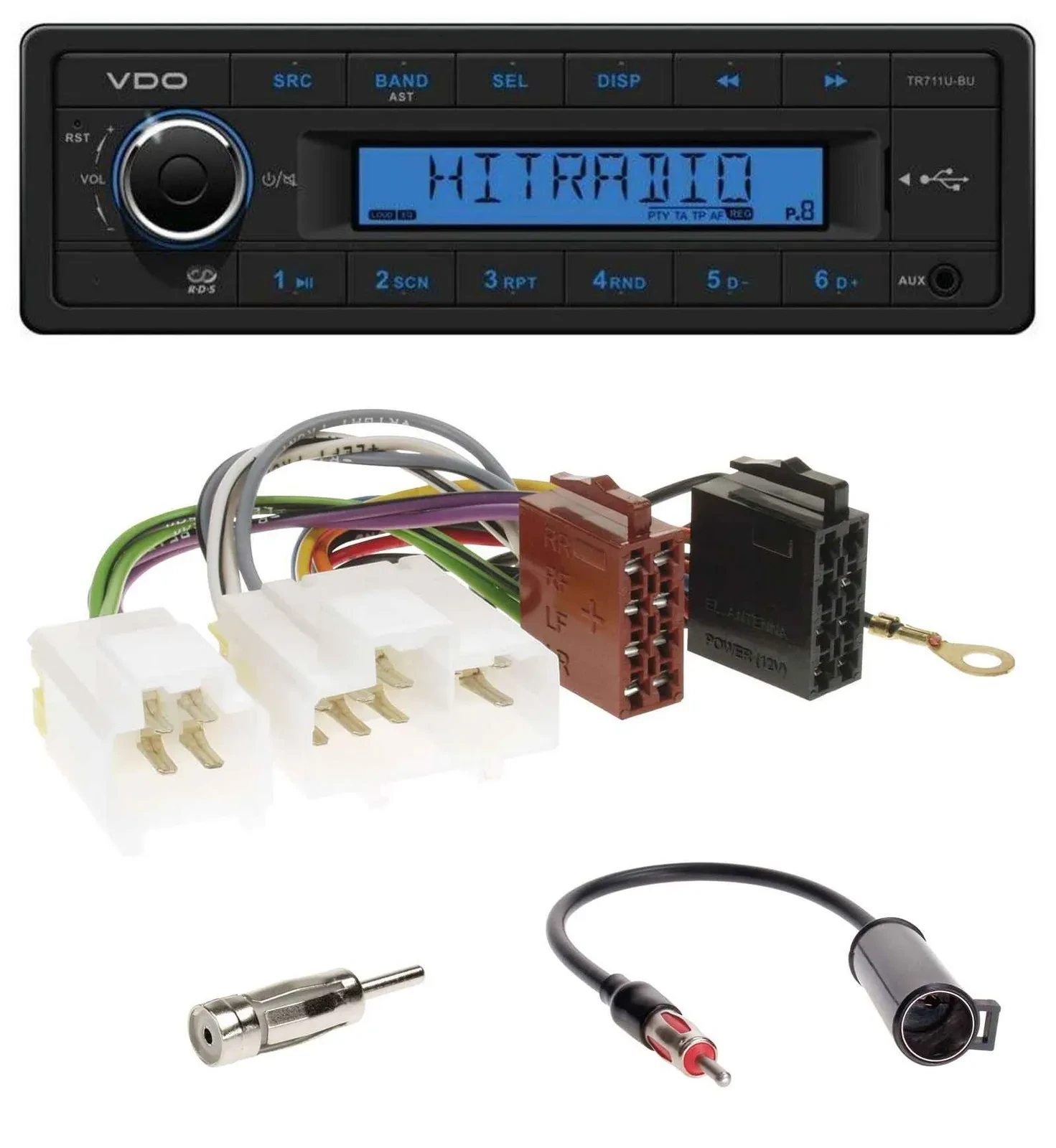 Автомагнитола VDO 1-DIN, MP3, USB, AUX для Nissan 100NX (1990–1995), 300ZX (1983–2000)