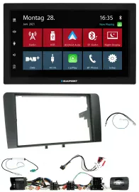 Blaupunkt Lenkrad Bluetooth DAB 2DIN USB Autoradio für Audi A3 8P 2003-2012 Akti