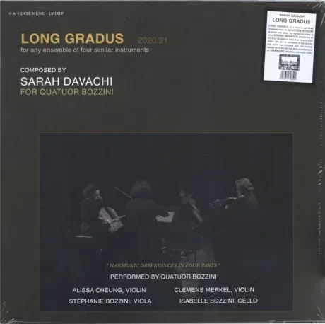 Виниловая пластинка Sarah Davachi, Quatuor Bozzini – Long Gradus