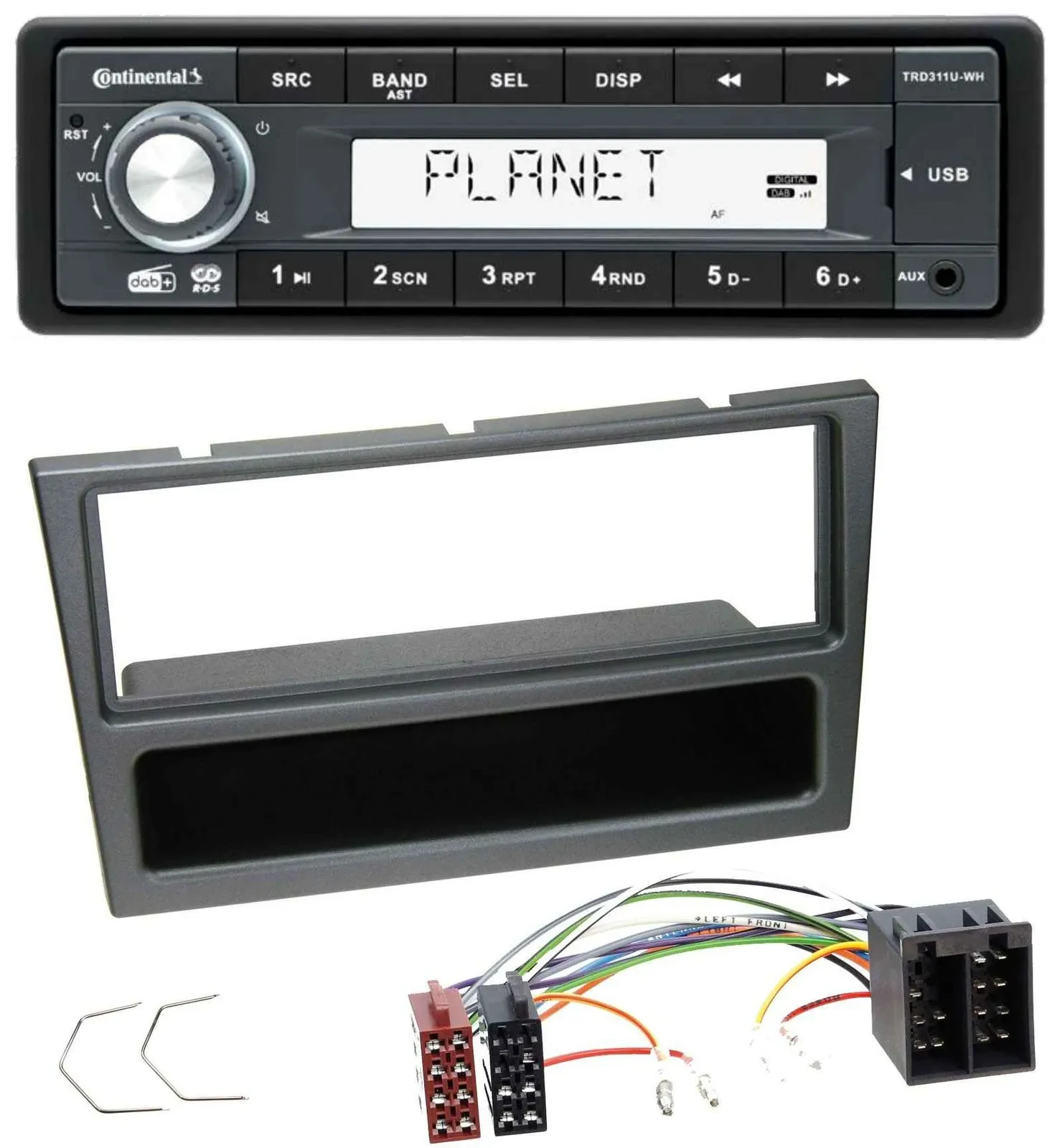 Continental MP3 AUX USB DAB 1DIN Autoradio für Opel Corsa C Meriva Signum Vectra