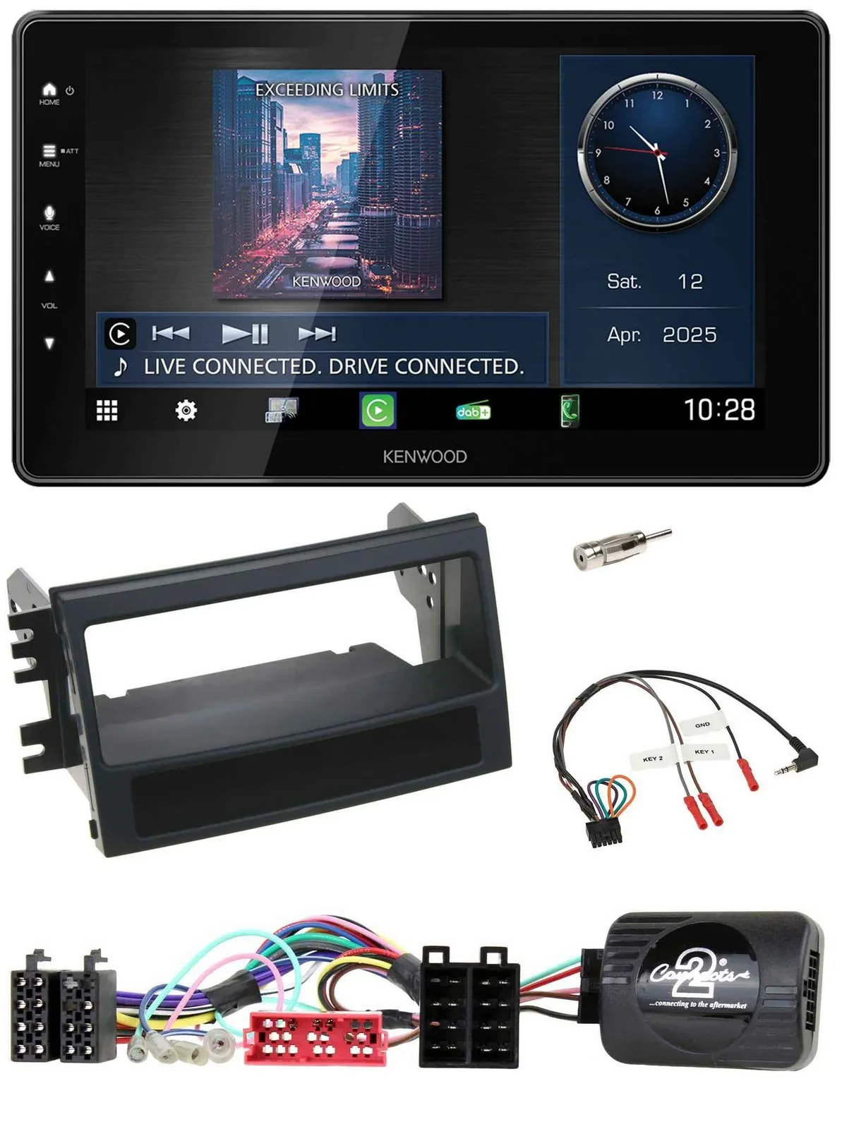 Kenwood Lenkrad Bluetooth USB DAB Autoradio für Kia Soul (2009-2011)