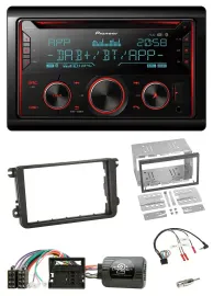 Pioneer 2DIN DAB Lenkrad Bluetooth USB CD Autoradio für Skoda Fabia 5J 2007-2014