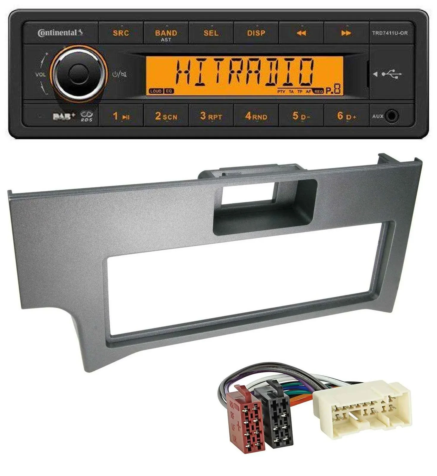 Автомагнитола Continental 1-DIN DAB, MP3, AUX, USB для Nissan Primera P11-144 Facelift 1