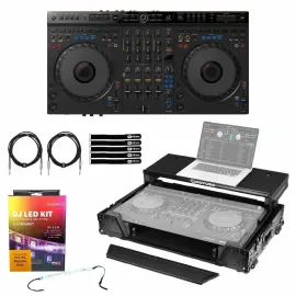 DJ-контроллер с джогом AlphaTheta DDJ-GRV6 Black с аксессуарами