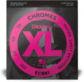 Струны для бас-гитары D'Addario Chromes ECB81 45-100