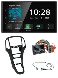 Kenwood Bluetooth MP3 DAB USB 2DIN Autoradio für Opel Astra J ab 12/09 Perlschwa