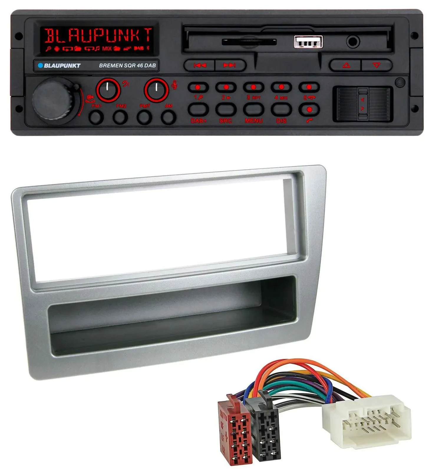 Blaupunkt SD MP3 USB Bluetooth DAB Autoradio für Honda Civic 04-06 silber autom.
