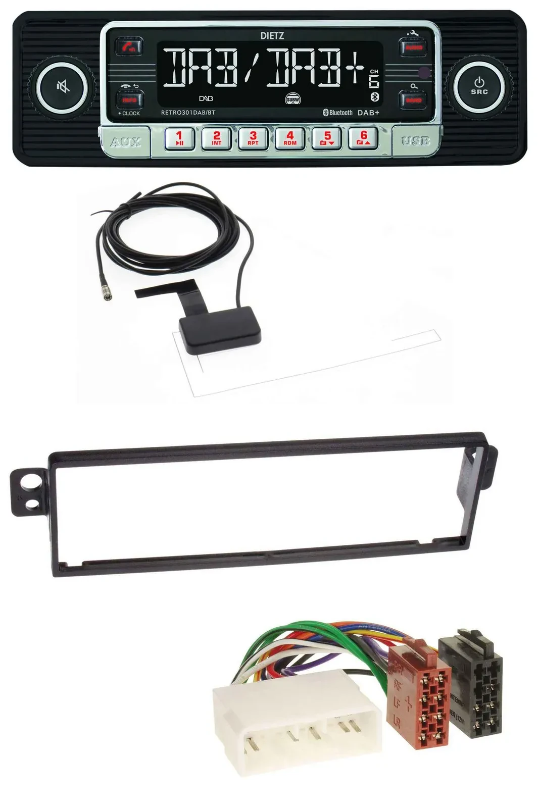 Dietz DAB Bluetooth USB MP3 Autoradio für Chevrolet Kalos KLAS 2004-2007