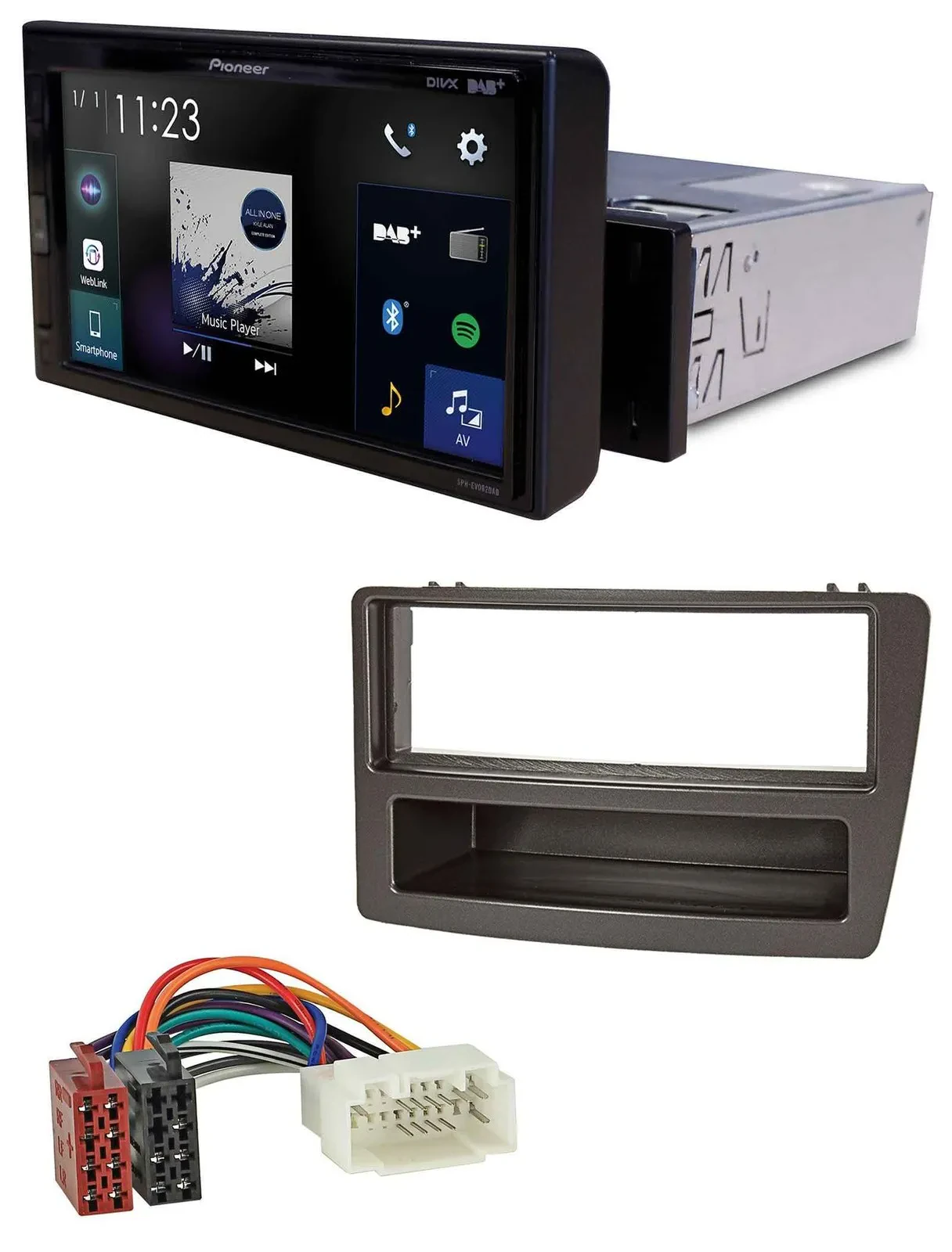 Pioneer DAB MP3 Bluetooth USB Autoradio für Honda Civic 04-06 autom. Klima schwa