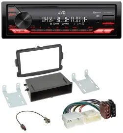 Автомагнитола JVC Bluetooth, USB, DAB, MP3 для Dacia Logan/Sandero и Opel Vivaro