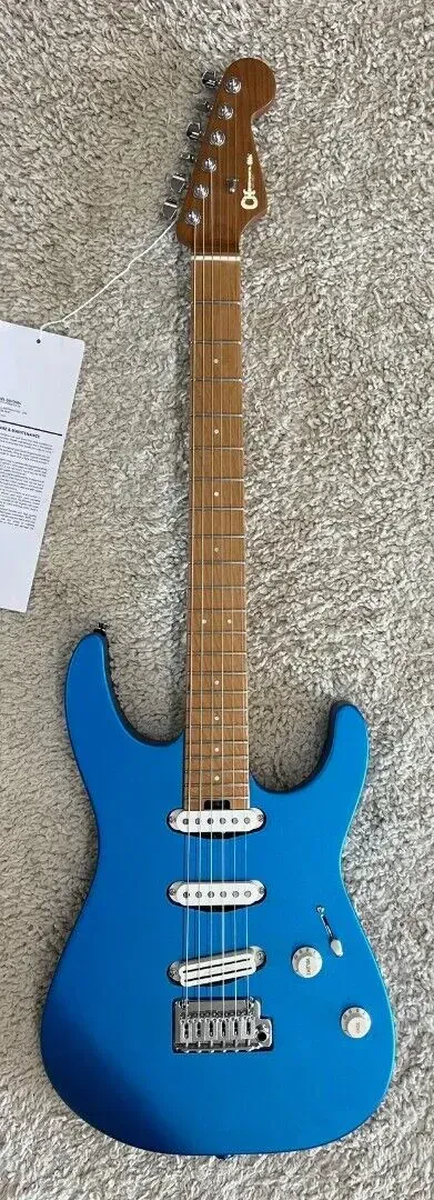 Charvel Pro-Mod DK22 SSS Electric Guitar Caramelized Neck, Electric Blue - Demo