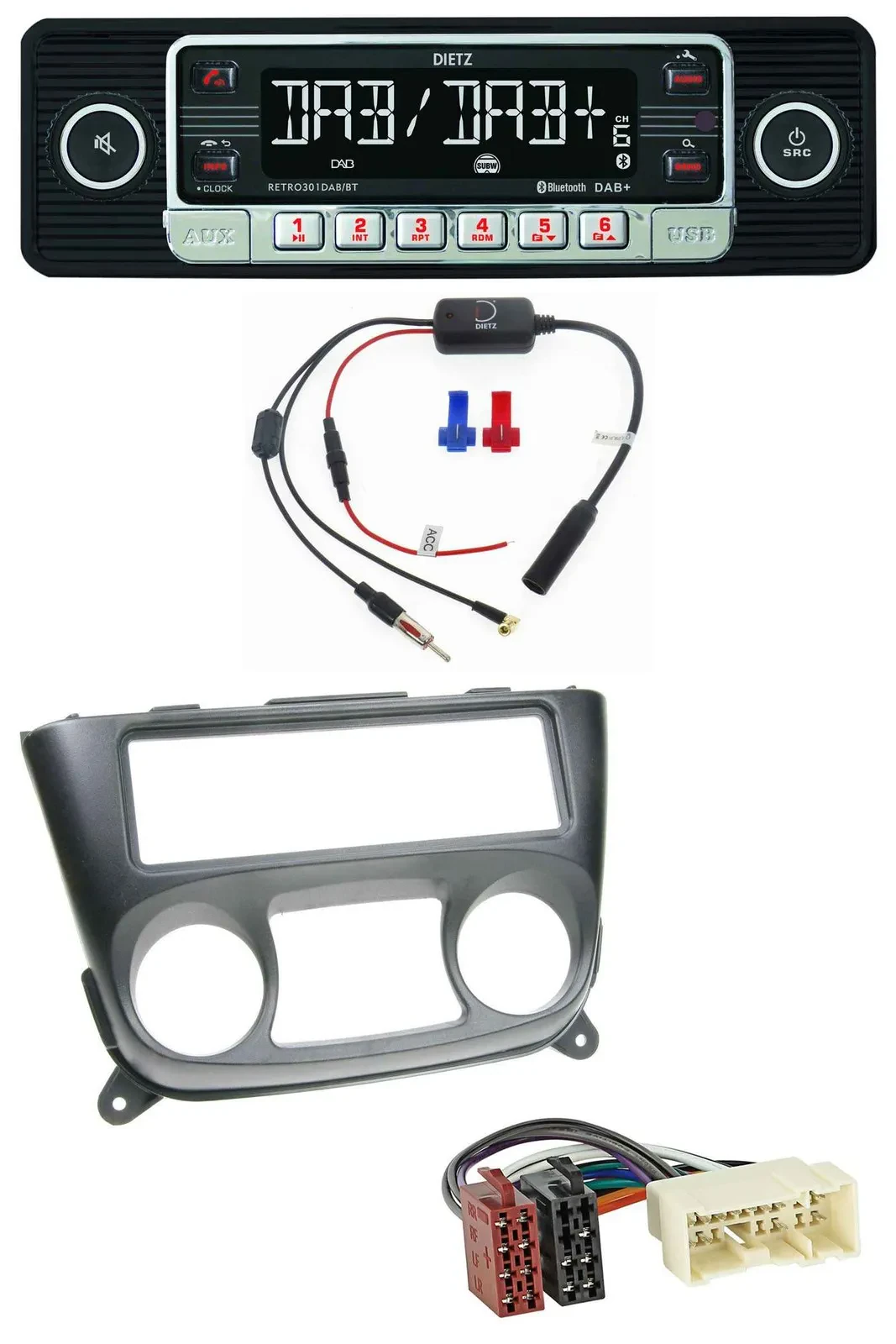 Dietz MP3 DAB Bluetooth USB Autoradio für Nissan Almera N16 (ab 2000)