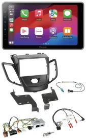 Pioneer Lenkrad USB DAB Bluetooth 2DIN Autoradio für Ford Fiesta 10-17 schwarz
