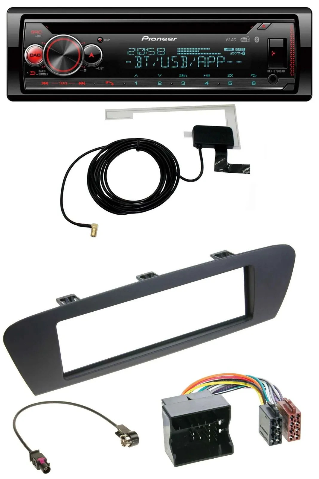 Автомагнитола для Renault Scenic (с 2012) Pioneer DAB CD MP3 USB Bluetooth, коричневый