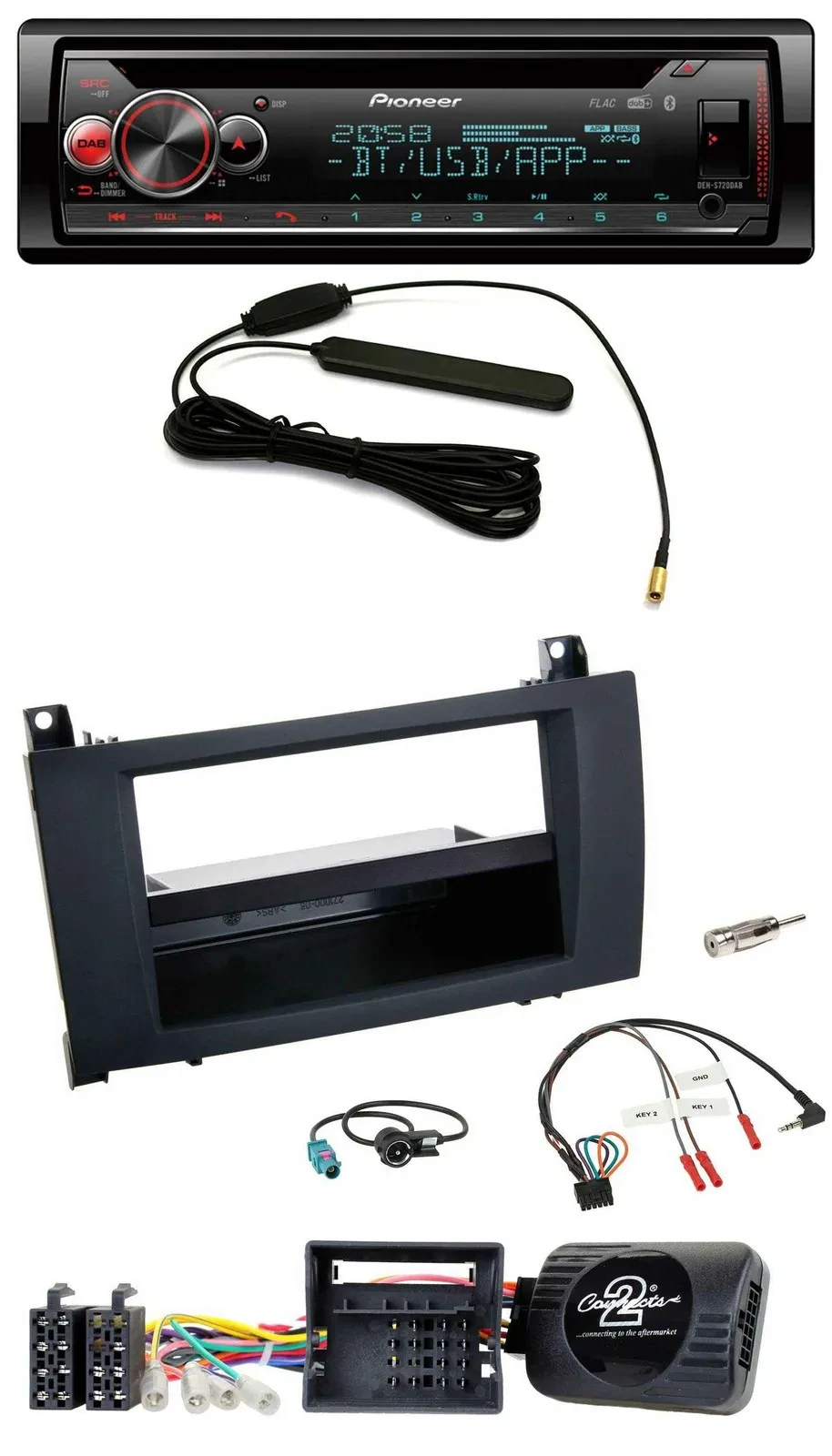 Автомагнитола для Mercedes SLK R171 2008-2011 Pioneer USB, DAB, Bluetooth, CD