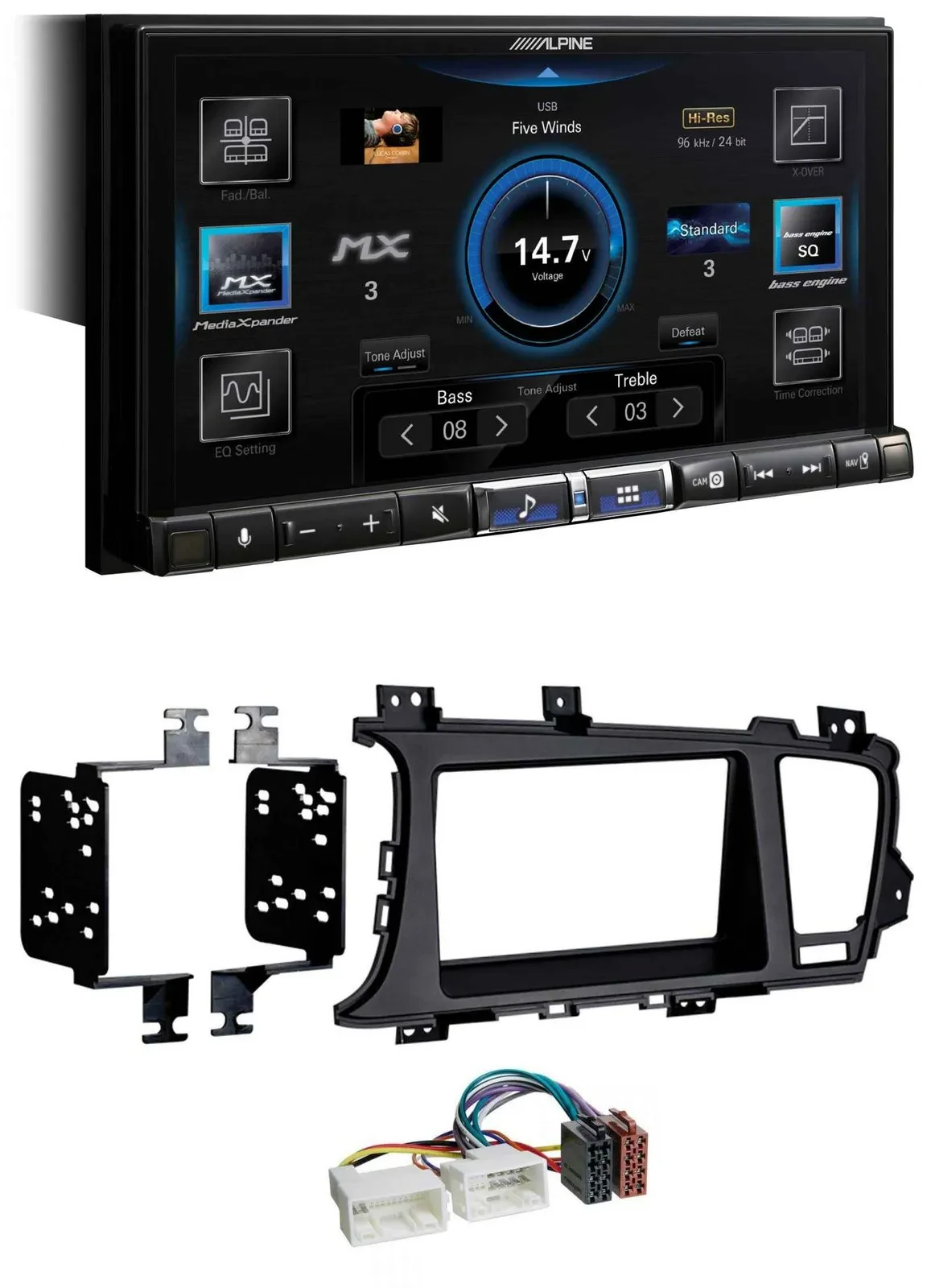 Alpine DAB 2DIN USB Bluetooth MP3 Autoradio für Kia Optima (ab 2012)