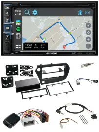 Alpine DAB TMC Bluetooth 2DIN USB Lenkrad Navigation für Honda Insight ZE2 2009-