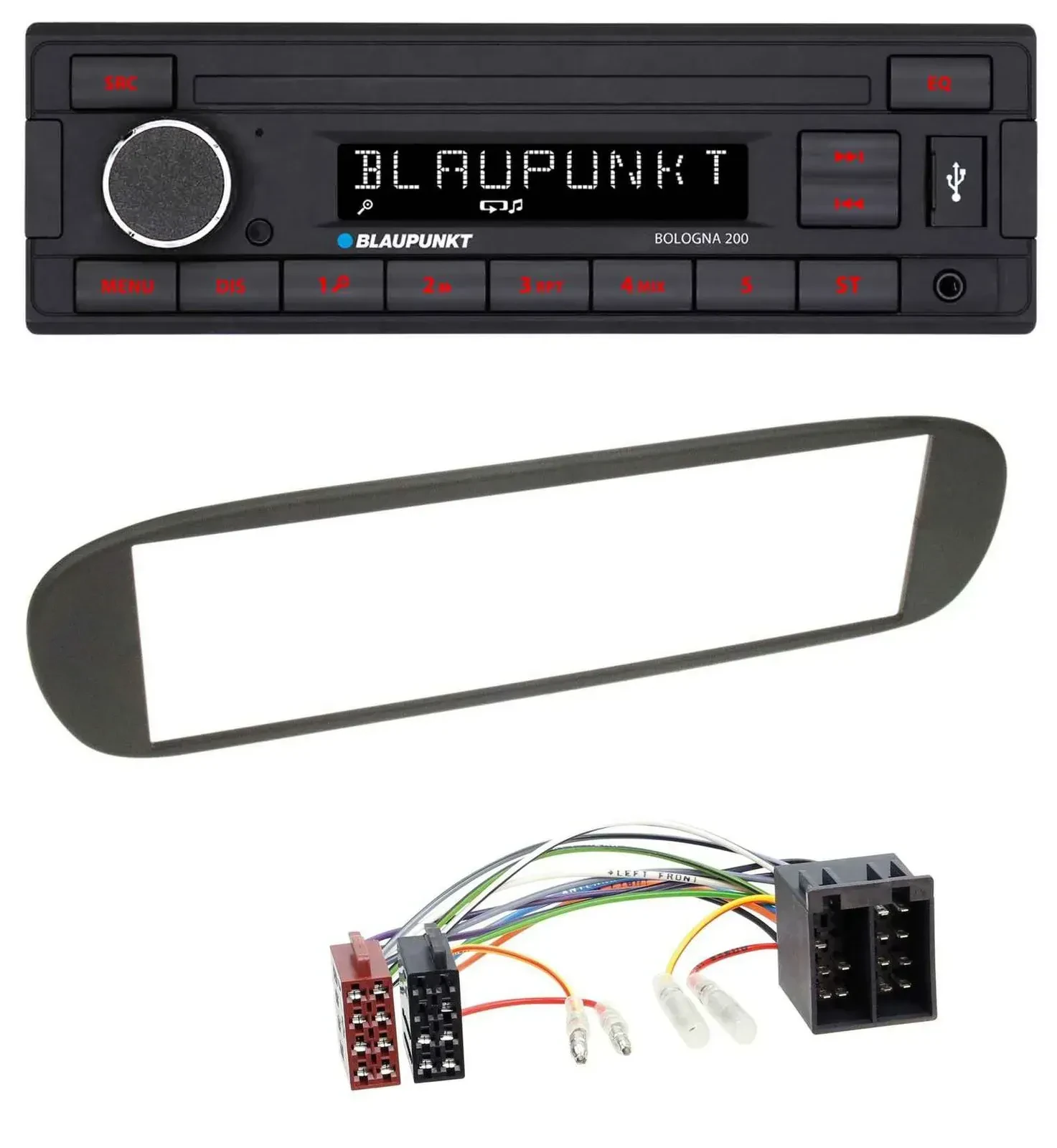 Blaupunkt MP3 AUX USB 1DIN Autoradio für Fiat Barchetta (ab 1995)