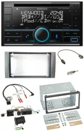 Kenwood CD 2DIN DAB USB Lenkrad Bluetooth Autoradio für Ford Kuga 2008-2012 silb