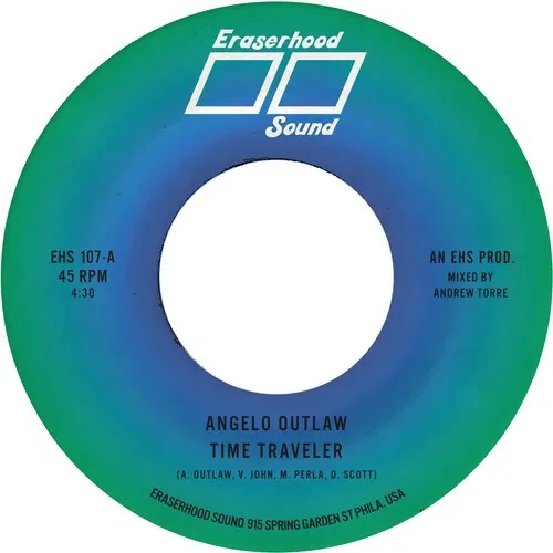 Виниловая пластинка Angelo Outlaw - Time Traveler - Clear [New 7" Vinyl] Colored Vinyl, Clear Vinyl