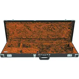 Кейс для бас-гитары Fender Precision Bass Hardshell Case Black Orange Plush Interior