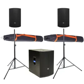 Audio Discovery 10A 15AS DSP Club Set, Aktive Lautsprecher, Bassbox, Stative