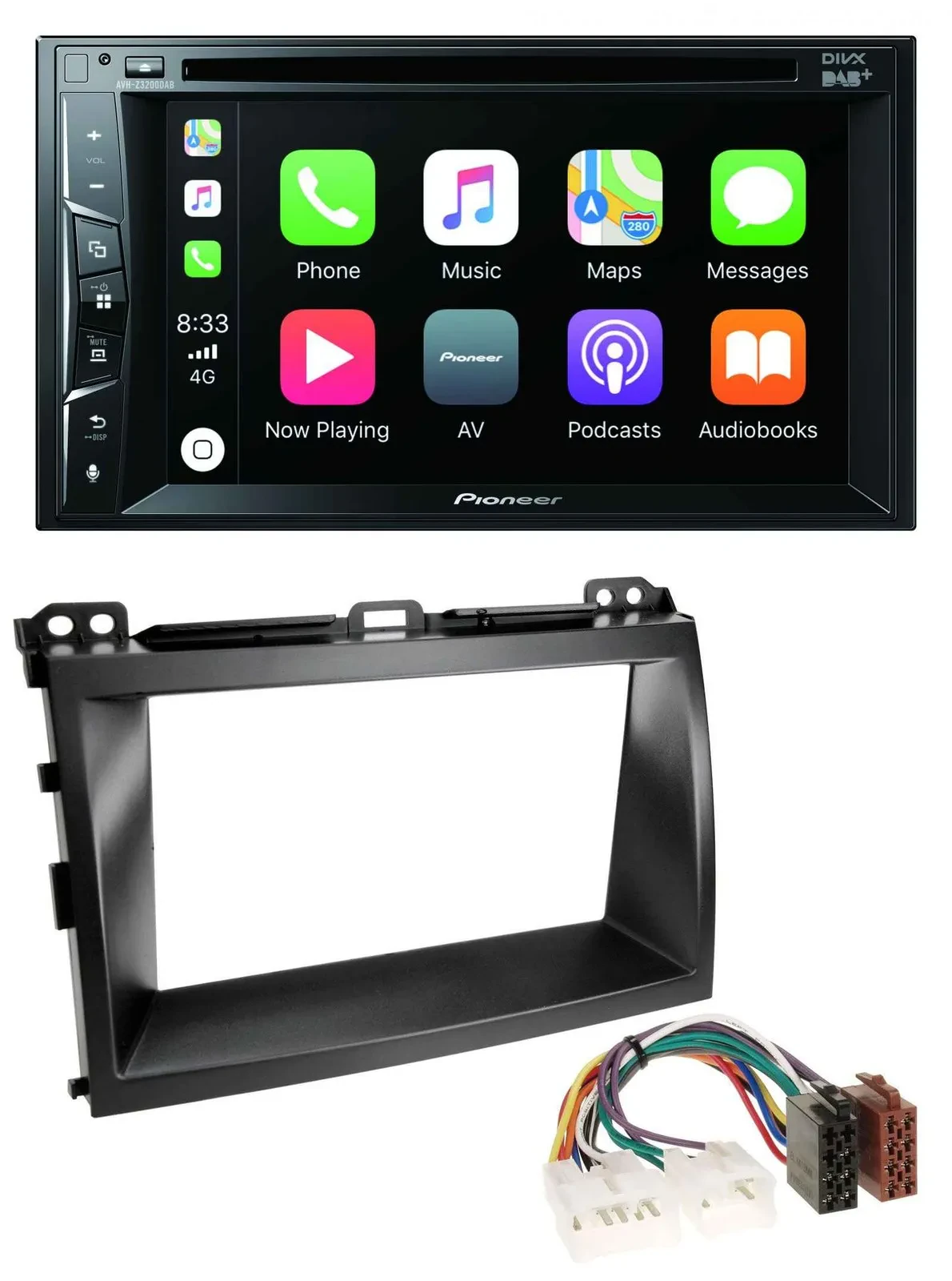 Pioneer MP3 USB DVD Bluetooth DAB 2DIN Autoradio für Lexus GX-470 (2003-2009)