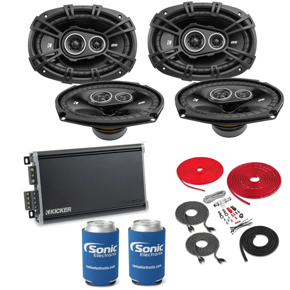 Акустическая система Kicker DSC6930 + CX360.4 (набор, 2 пары динамиков, усилитель, монтажный комплект)